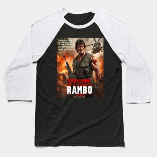 Rambo-retro-artwork Baseball T-Shirt